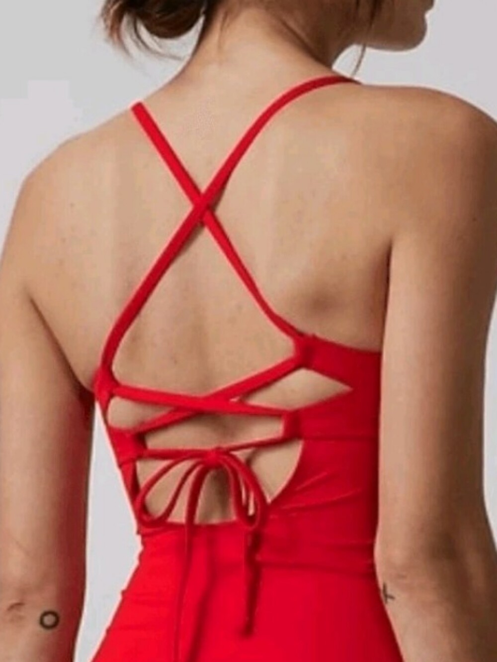 Athleta Triangle Tankini Matador Red Women's XL Beach Coastal Caligirl Swimsuit - Picture 2 of 9